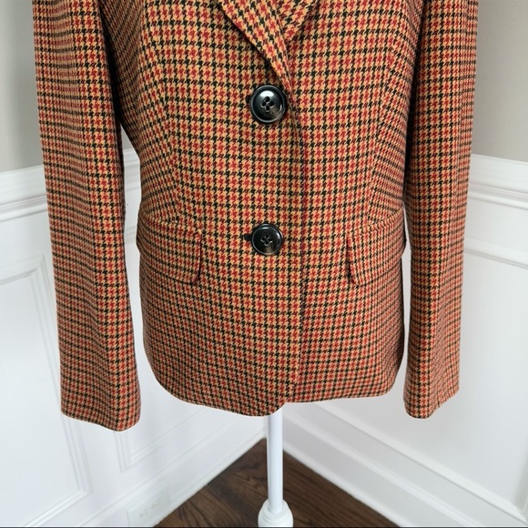 Talbots Houndstooth Women's Blazer With Peplum Detail in the back Size 8 - Picture 3 of 8